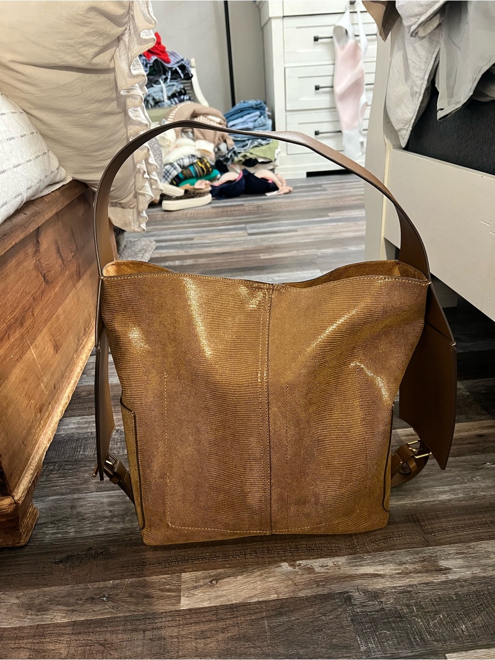 Dolce Vita Brown Shoulder Tote Bag